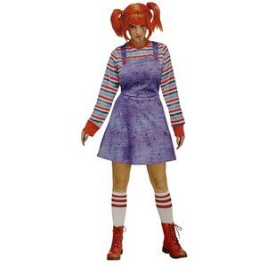 Womens XL (16/18) Striped Doll Halloween Costume Dress